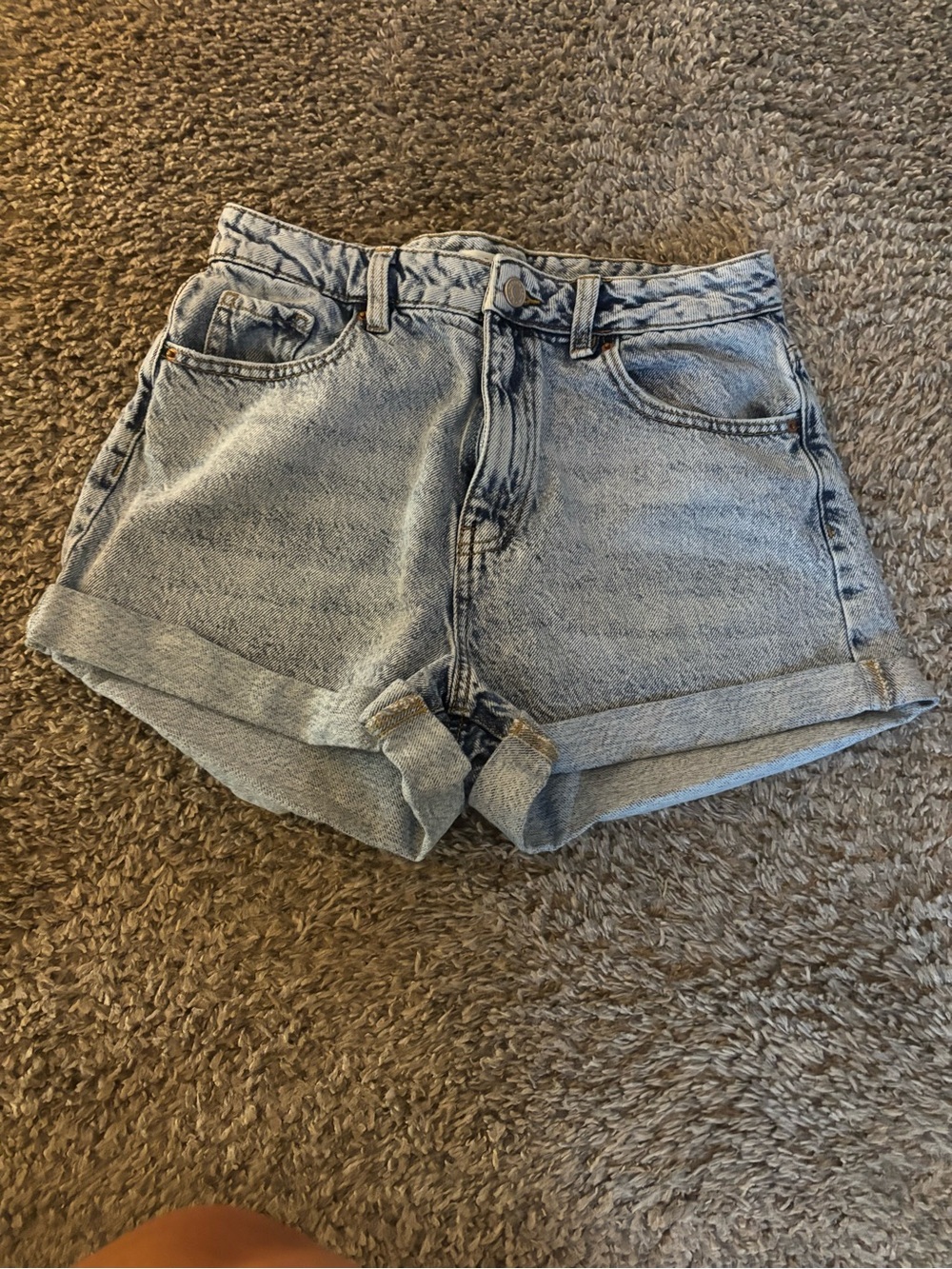 Classic High-Waist Light Blue Denim Shorts PacSun